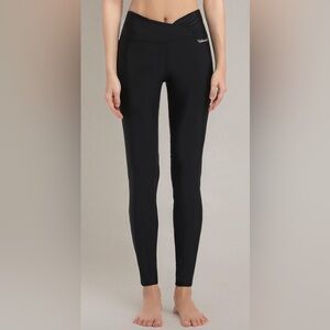 Black Leggings UPF 50 High Waist Pocket Size XXL